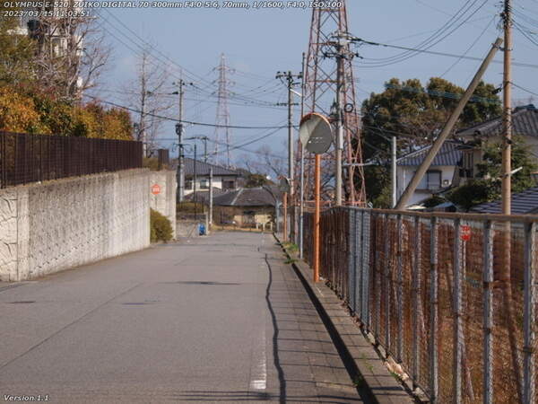 南立石二区(別府市) 西別府団地脇の道路