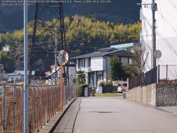 南立石二区(別府市) 西別府団地脇の道路