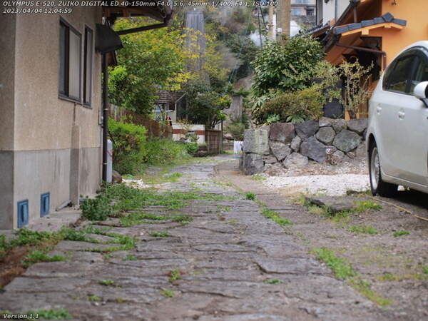 堀田(別府市) 旧旅館街の石畳
