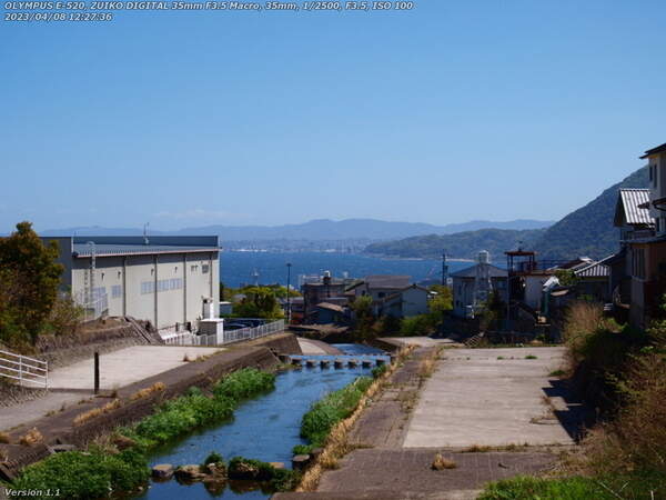 境川(別府市) 古戦場橋下からの眺め