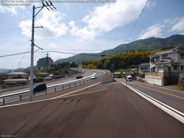 52号線(別府市) 52号線の旧道と新道