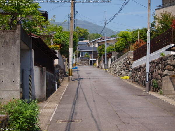 南立石生目町(別府市) 生目町公民館方面へ向かう