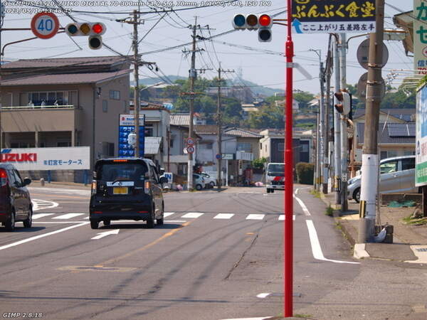 市役所通り(別府市) 実相寺山通りへの分岐