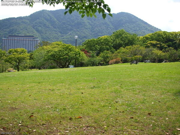 南立石公園(別府市) 今日は曇っていて天気はイマイチ