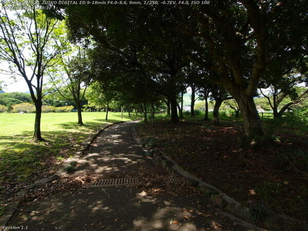 南立石公園(別府市) 人のほとんどいない南立石公園を進む
