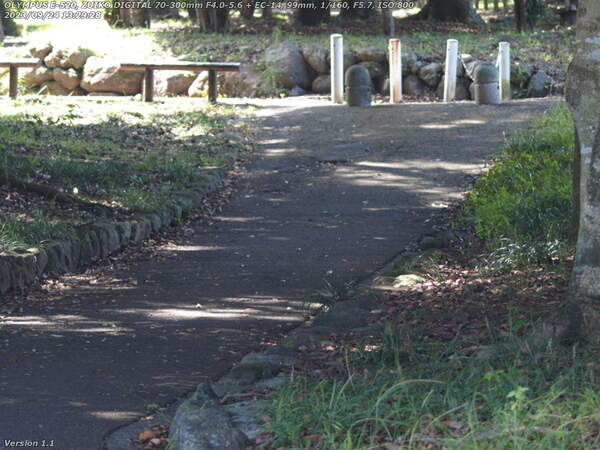 南立石公園(別府市) 遊歩道へ向かう