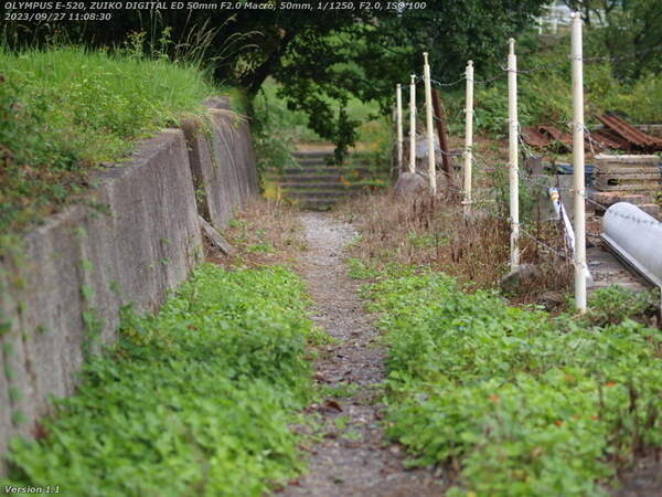 南立石生目町(別府市) 境川への狭い道
