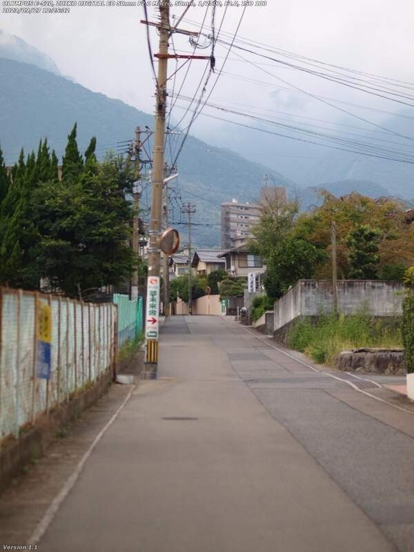 鶴見園町(別府市) 鶴見園町を進む