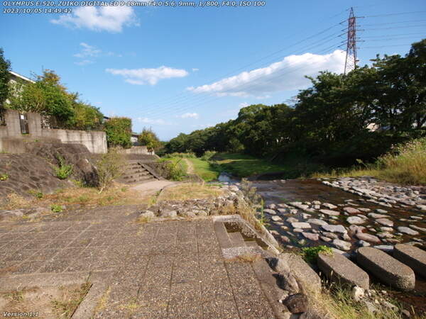 境川(別府市) 河川敷広場の様子