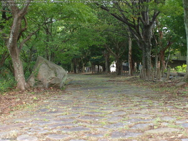 南立石二区(別府市) 境川の土手上の遊歩道
