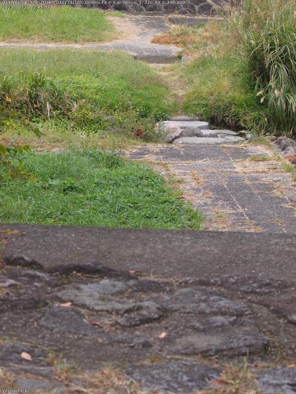 南立石二区(別府市) 西別府団地の手前で河川敷広場へ下りる