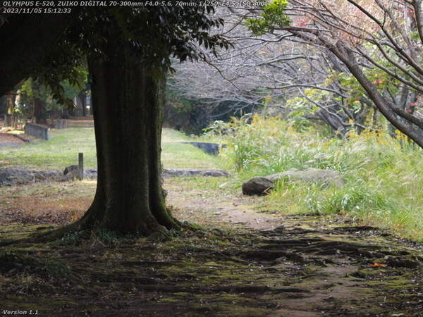 南立石公園(別府市) 境川の土手上の遊歩道へ