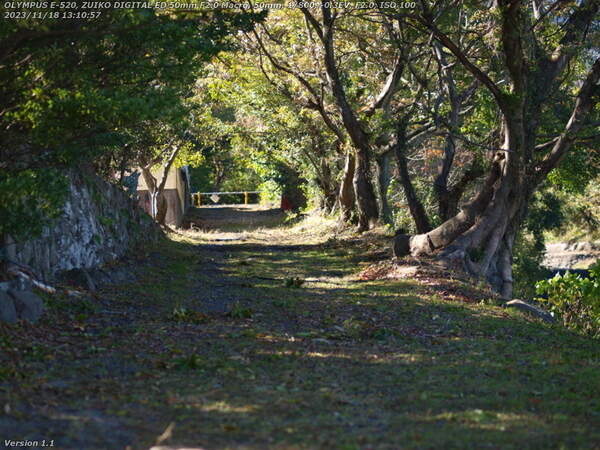 南立石生目町(別府市) 境川の土手上の未舗装路を上る