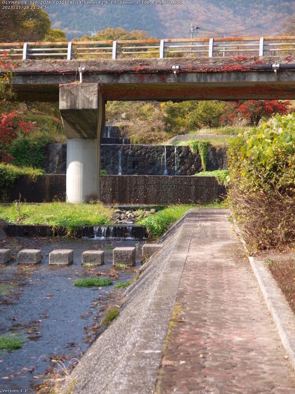 境川(別府市) 西別府橋の下へ