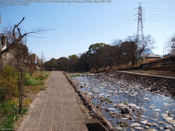 境川(別府市) 西別府団地の横の河川敷広場は歩きやすい
