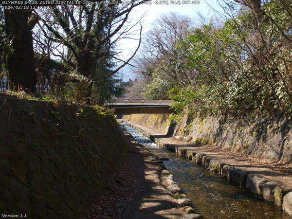 板地川(別府市) 別府翔青高校の敷地内の橋(その1)
