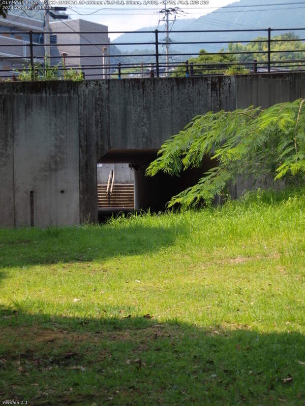 南立石公園(別府市) 52号線の下の歩行者用通路が見えてきた