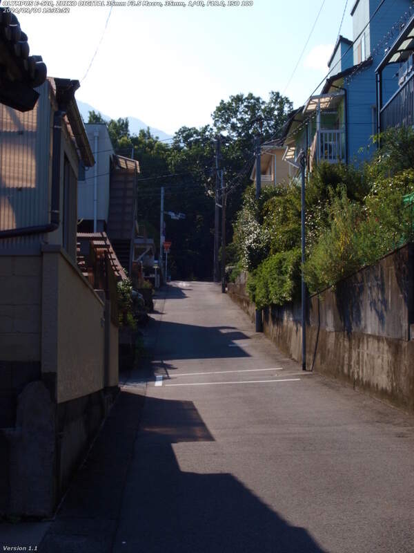 南荘園町(別府市) 南荘園町の住宅地を進む