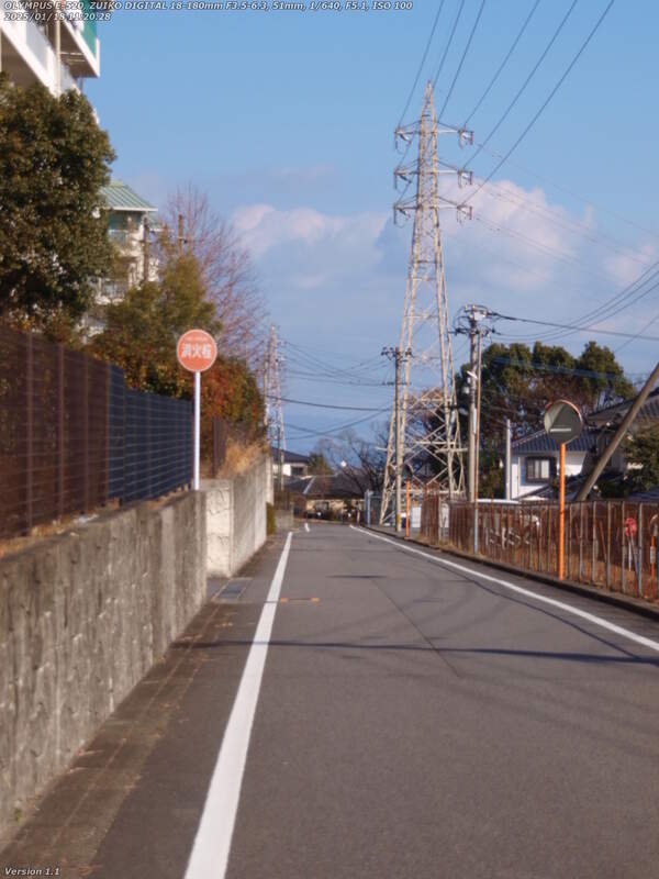 南立石二区(別府市) 西別府団地脇の道路