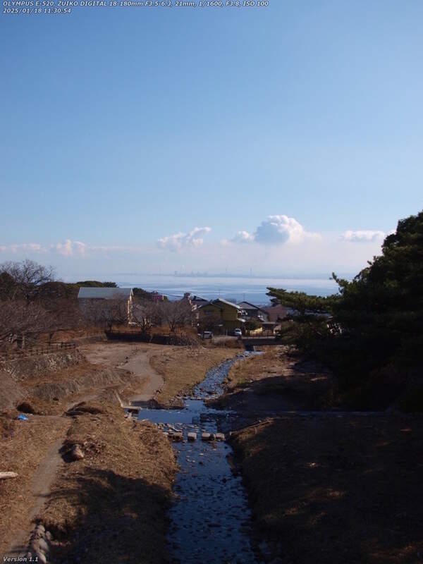 境川(別府市) イナコスの橋からの下流の眺め