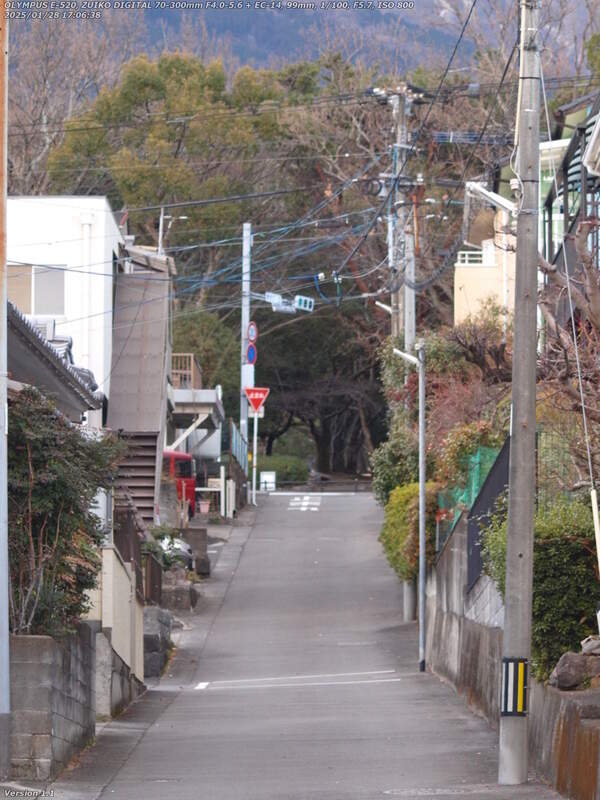 南荘園町(別府市) 南荘園町の住宅地を進む