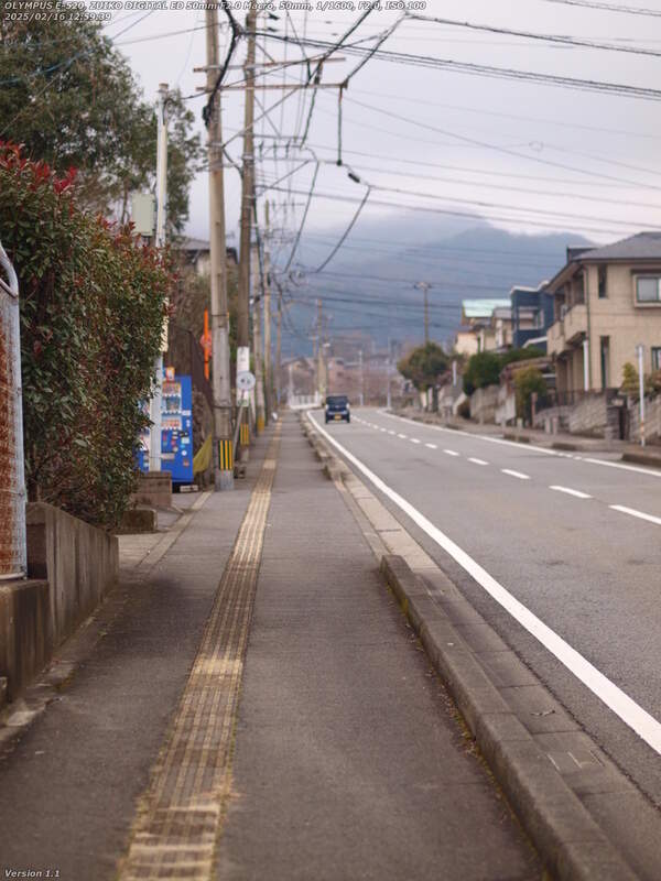 扇山町(別府市) 扇山町の道路を上る
