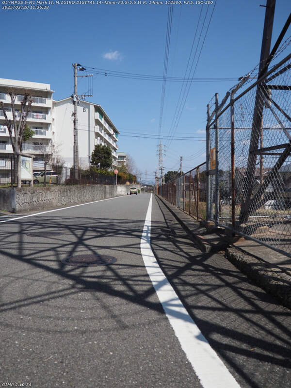 南立石二区(別府市) 西別府団地の下の道を境川方面へ歩く