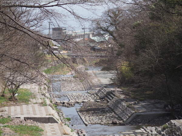 境川(別府市) 西別府橋が遠くに見える