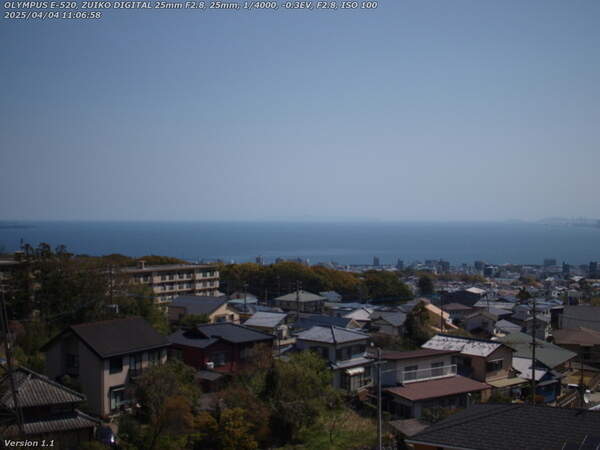 南立石板地町(別府市) 四国が見える