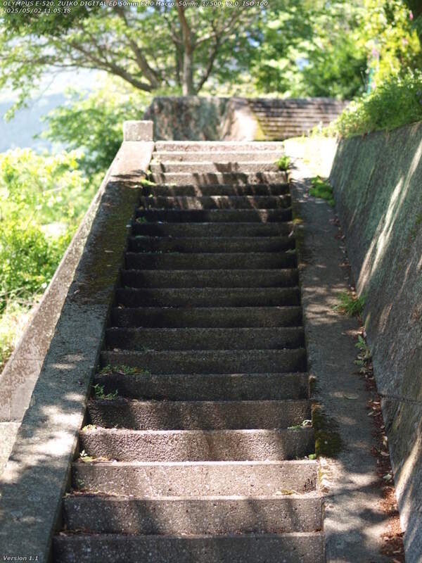 境川(別府市) 長い階段で砂防ダムを越える