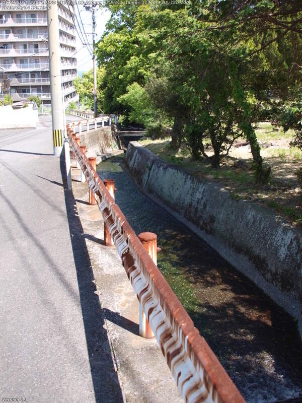 南立石板地町(別府市) 板地川の左岸を下る
