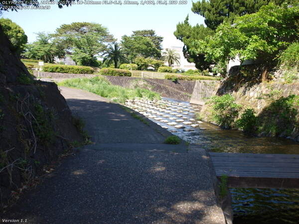 板地川(別府市) 境川との合流地点