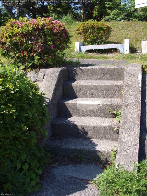 境川(別府市) 階段で土手上へ