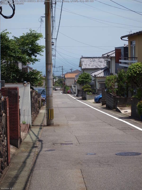 鶴見園町(別府市) 高木商店の横を下っていく