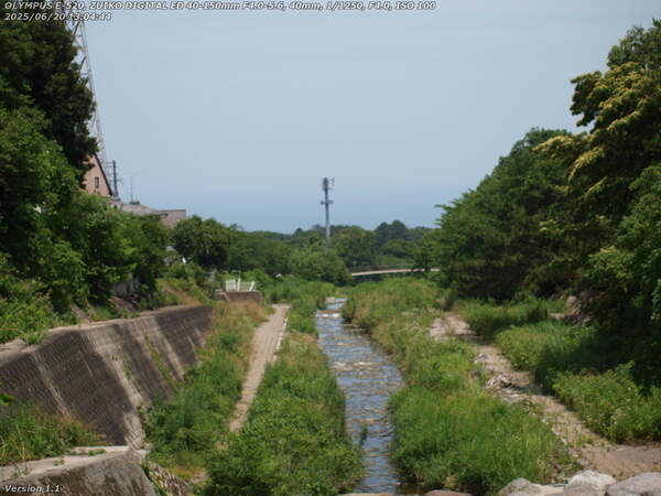 境川(別府市) 四国どころか大分市街も見えない