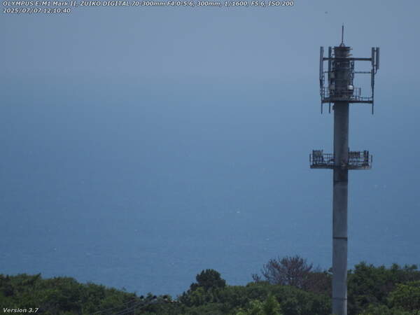 境川(別府市) 飛び石の途中からの別府湾の眺め
