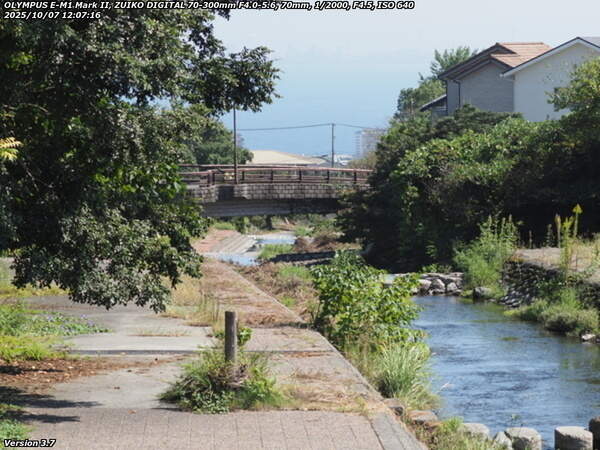 境川(別府市) であい橋が見えたので引き返す