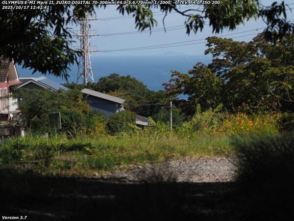 南立石公園町(別府市) 高島が見える