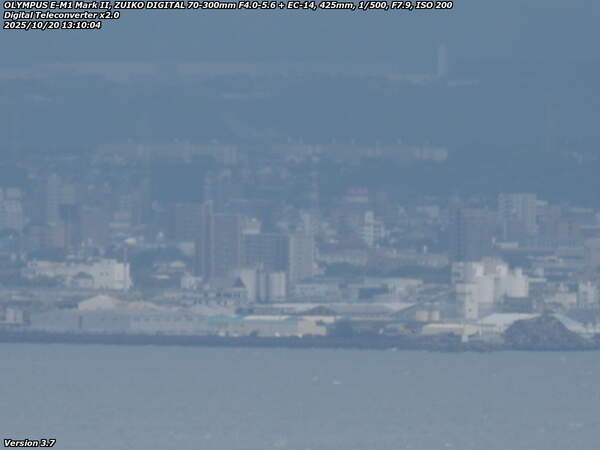 境川(別府市) イナコスの橋から見える大分市街