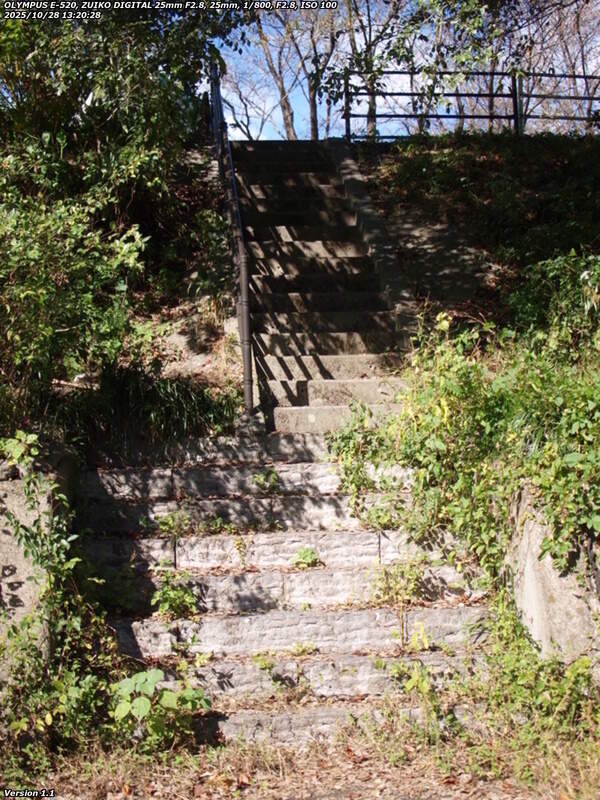 境川(別府市) 階段で扇山町側の道路へ