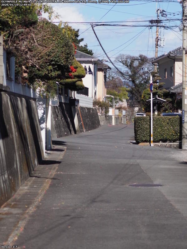南立石生目町(別府市) 生目町の住宅地を境川方面へ