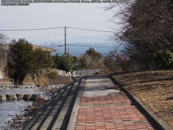 境川(別府市) 大学橋を目指す