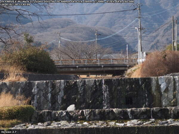 境川(別府市) 西別府橋が近づいてきた