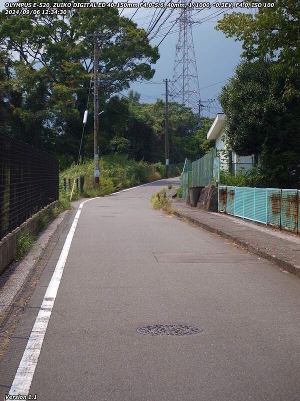 荘園(別府市) 別府支援学校の裏手の道で自宅を目指す