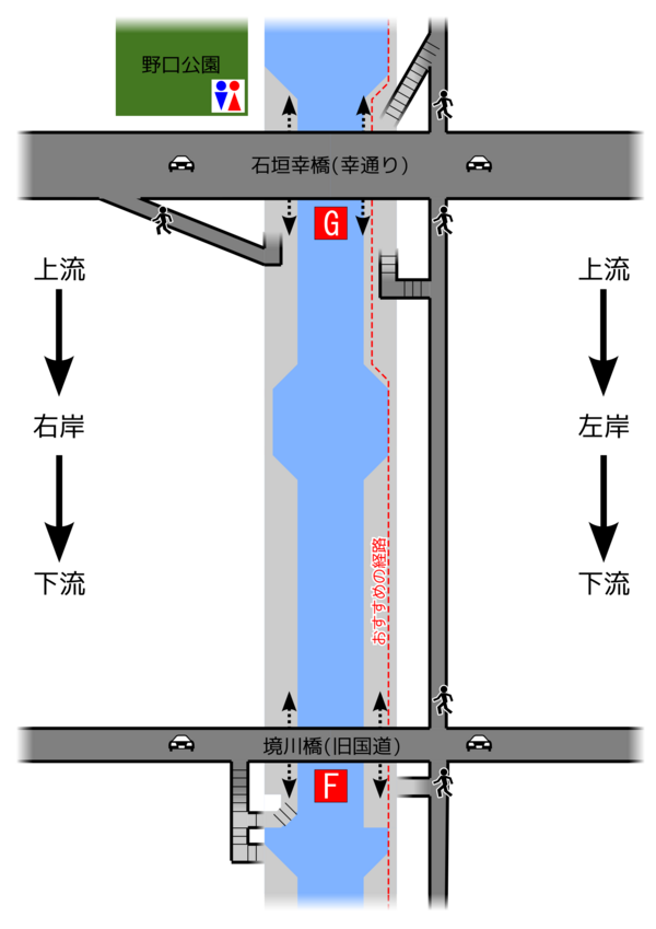 04. 境川橋(旧国道)から石垣幸橋(幸通り)まで