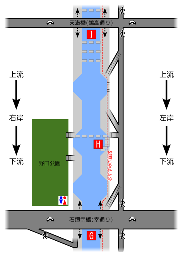 05. 石垣幸橋(幸通り)から天満橋(鶴高通り)まで
