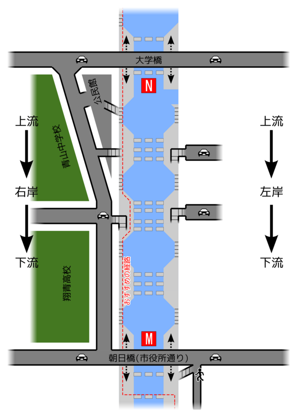 08. 朝日橋(市役所通り)から大学橋まで