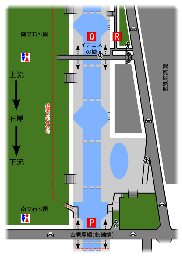 11. 古戦場橋(鉄輪線)からイナコスの橋まで